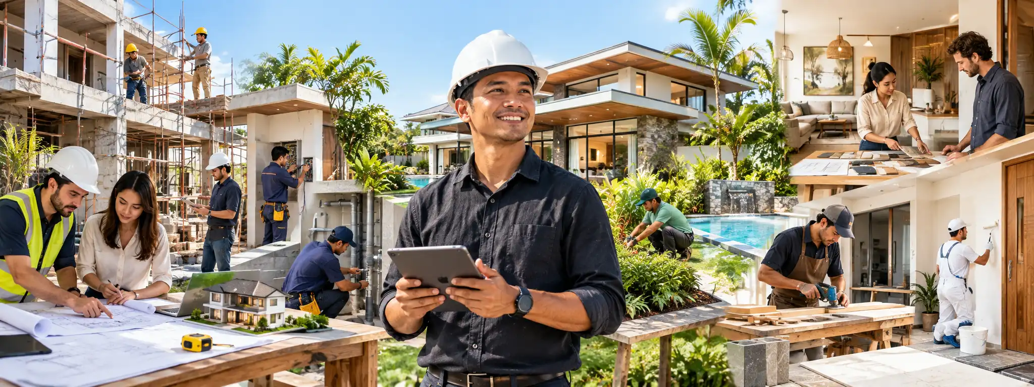 Villa construction and renovation in Bali
